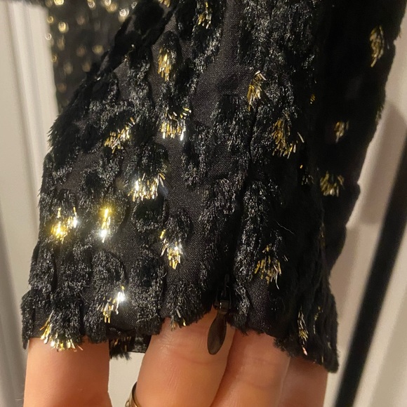 A.L.C. Velvet Jane Dress- black and gold- NWOT - Picture 7 of 11